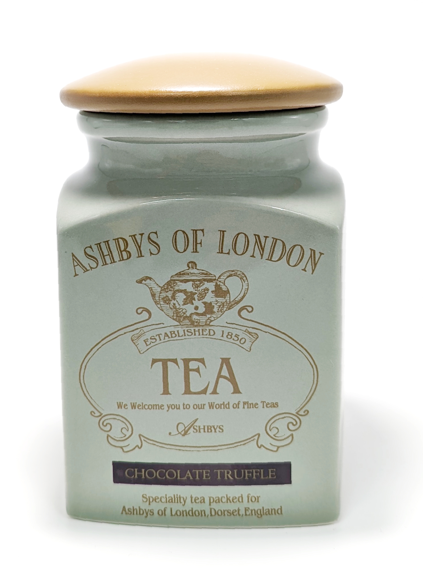 ASHBYS OF LONDON 陶器製ティーキャディ